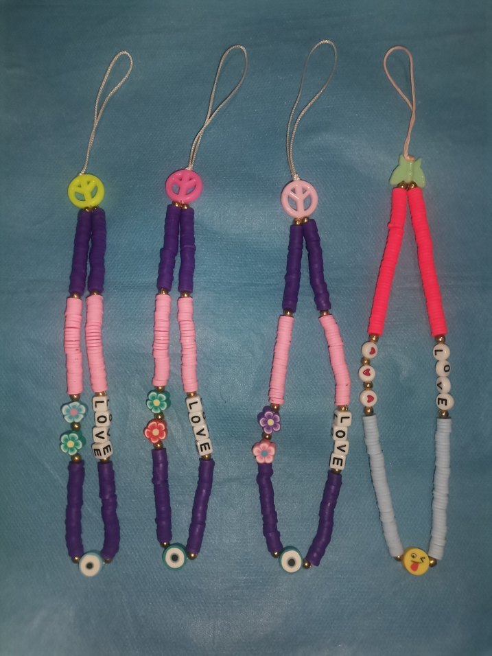 Boncuklu telefon süsleri - Görsel 2