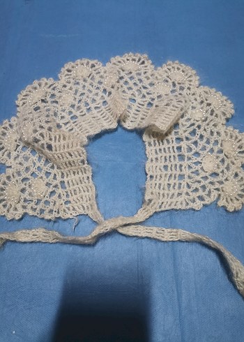 Nakışlı Beyaz Yaka süsü - Görsel 3