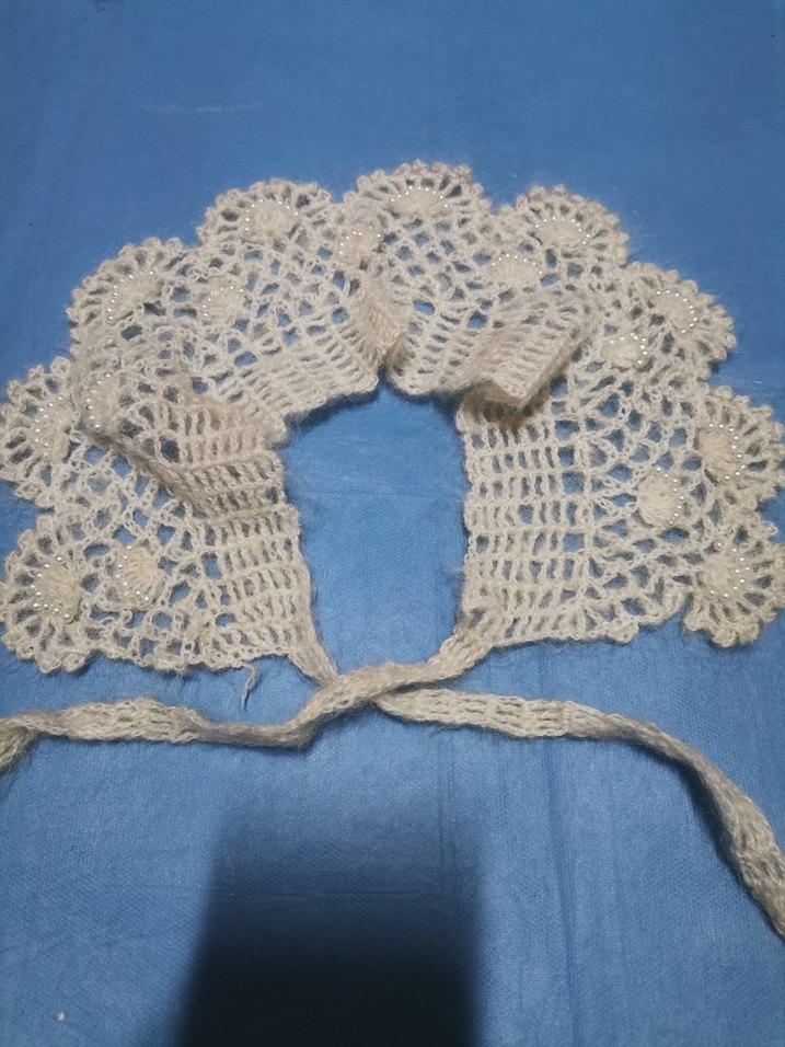 Nakışlı Beyaz Yaka süsü - Görsel 3