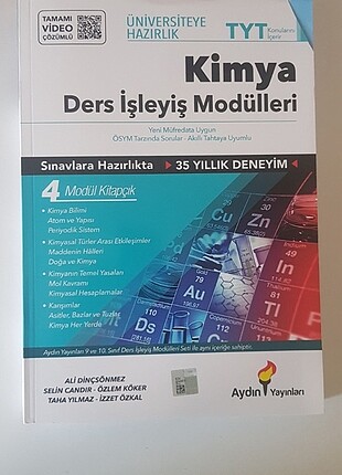 AYDIN YAYINLARI TYT KİMYA DERS İŞLEYİŞ MODÜLLERİ