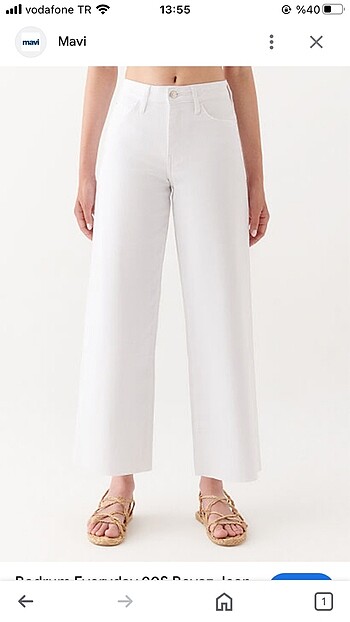mavi jeans culotte jean bodrum kesik paça
