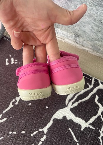 22 Beden pembe Renk Vicco Pembe Kız Çocuk Cırtlı Spor Ayakkabı