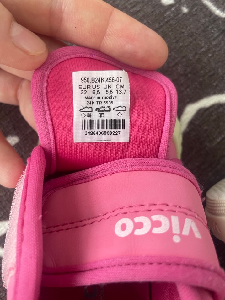 Vicco Pembe Kız Çocuk Cırtlı Spor Ayakkabı - Görsel 5