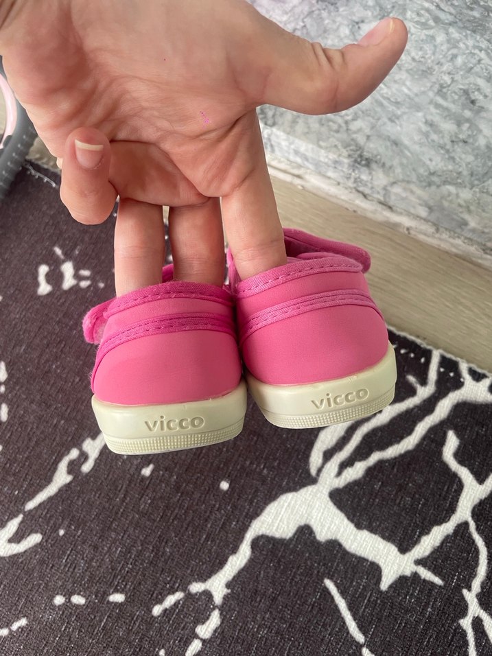 Vicco Pembe Kız Çocuk Cırtlı Spor Ayakkabı - Görsel 3