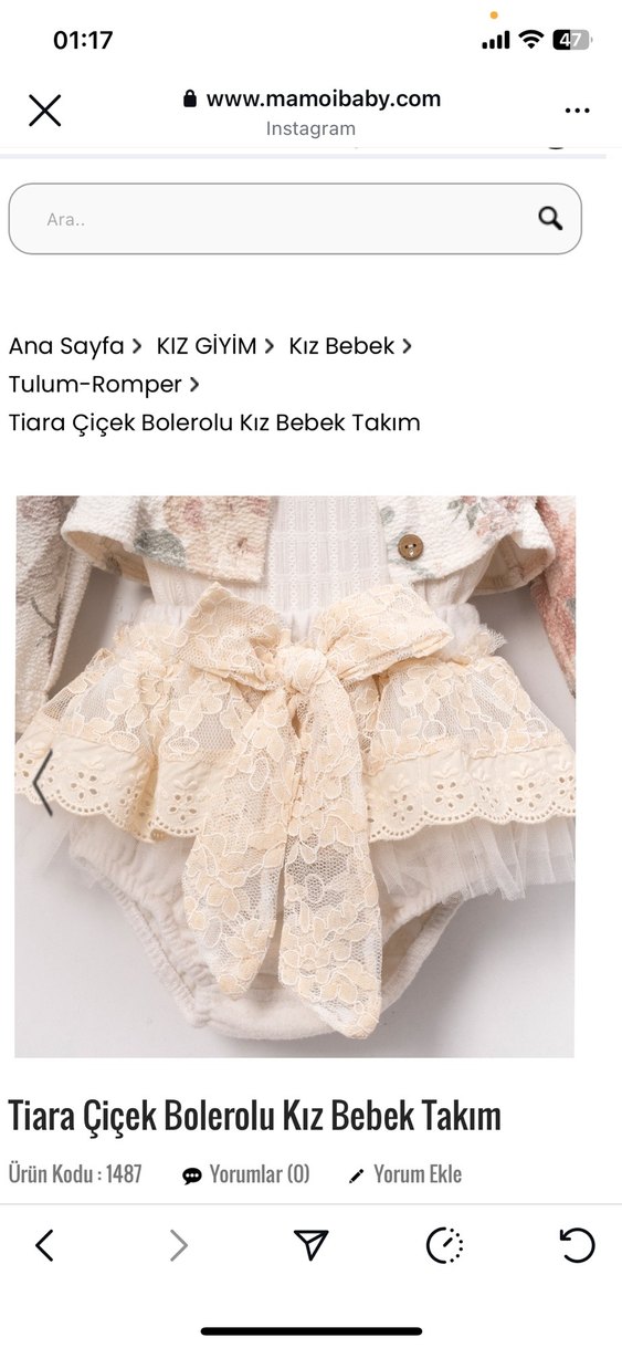 Çiçek Desenli Fırfırlı Kız Bebek Tulum - Görsel 3