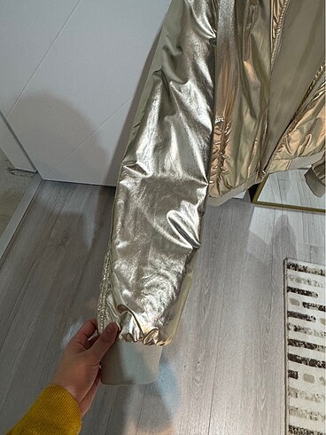 s Beden altın Renk Gold mont