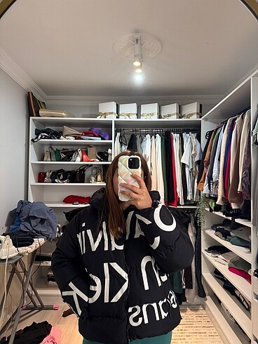 s Beden siyah Renk Calvin klein mont