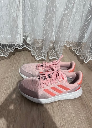 Pembe Bağcıklı Kadın Spor Ayakkabı - Görsel 2