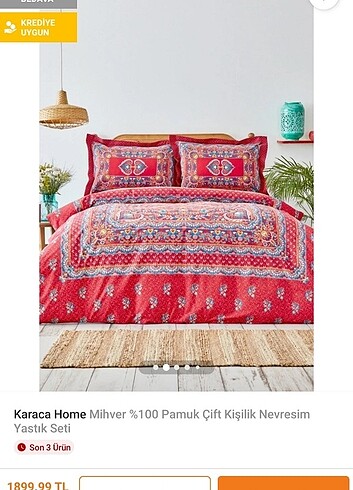 Karaca Home Çift kisilik nevresim takimi