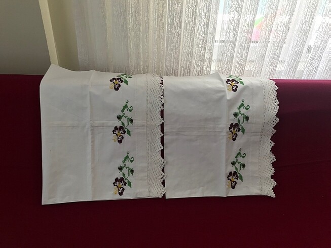 Kaneviçeli dantelli yastık kılıfı - Görsel 6