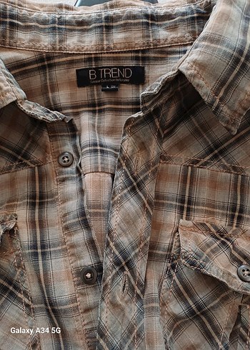 Düğmeli Uzun Kollu yeşil Ekoseli Erkek Gömlek - Görsel 4