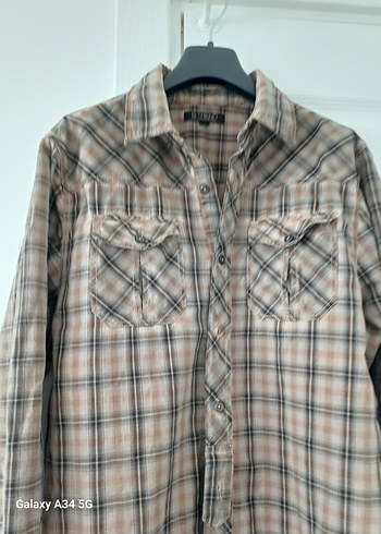 Düğmeli Uzun Kollu yeşil Ekoseli Erkek Gömlek - Görsel 2