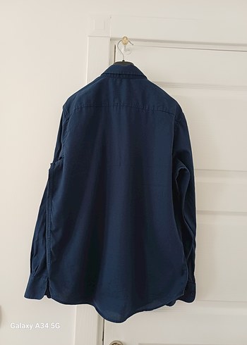 Erkek Lacivert Denim Gömlek - Görsel 4