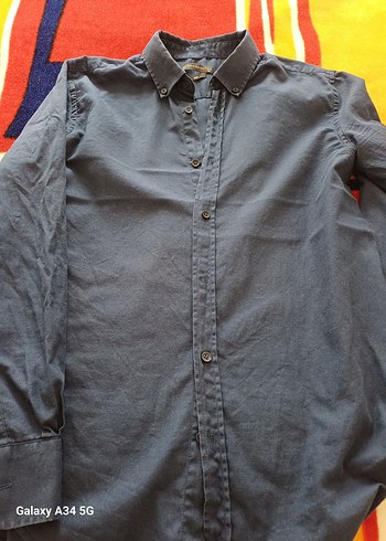 Erkek Lacivert Denim Gömlek - Görsel 5