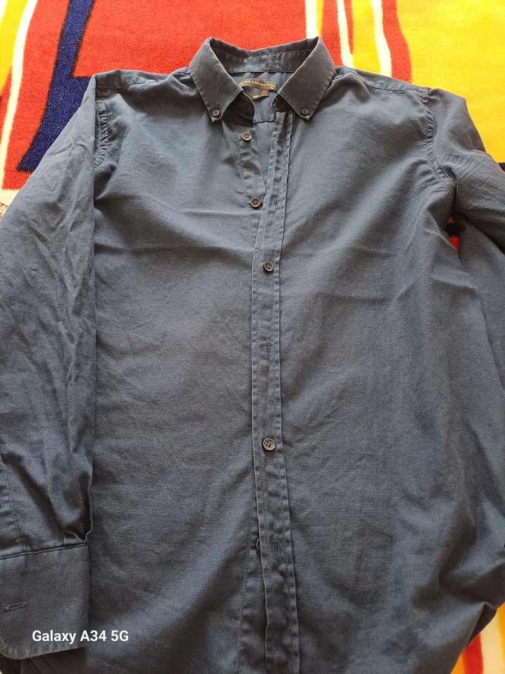 Erkek Lacivert Denim Gömlek - Görsel 5