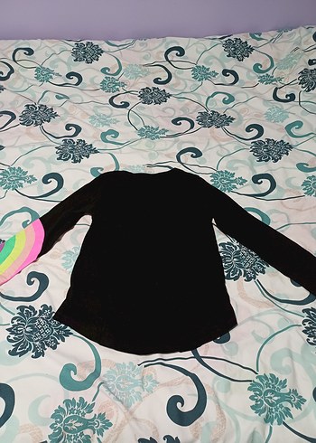 Renkli Baskılı Uzun Kollu Kız Tişörtü - Görsel 4