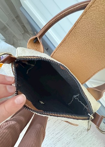 Lacoste Bej Deri Kadın Çanta Tokalı