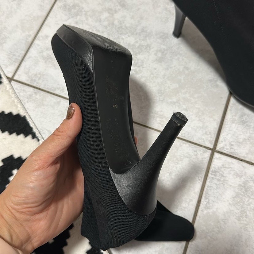 Siyah Lastikli İnce Topuklu Kadın Bot - Görsel 3