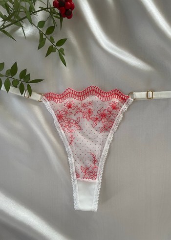 Nakışlı Beyaz Bohem Midi Sütyen - Görsel 4