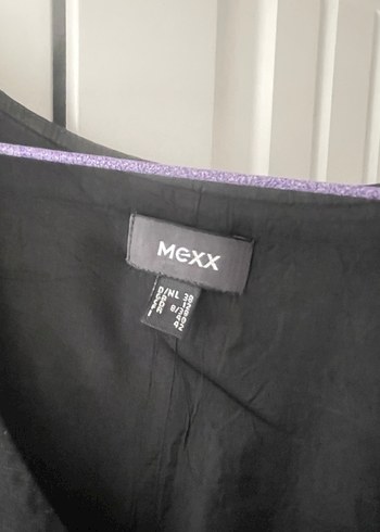 Siyah V Yakalı Midi Klasik Kadın Elbise - Görsel 2