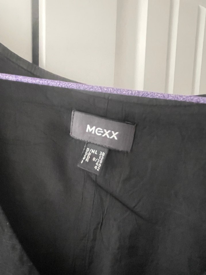 Siyah V Yakalı Midi Klasik Kadın Elbise - Görsel 2