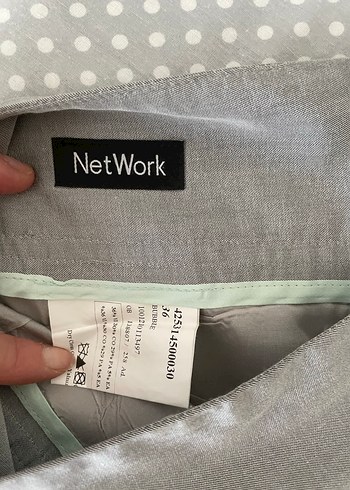 Gri Midi Hamile Keten Etek - Görsel 3