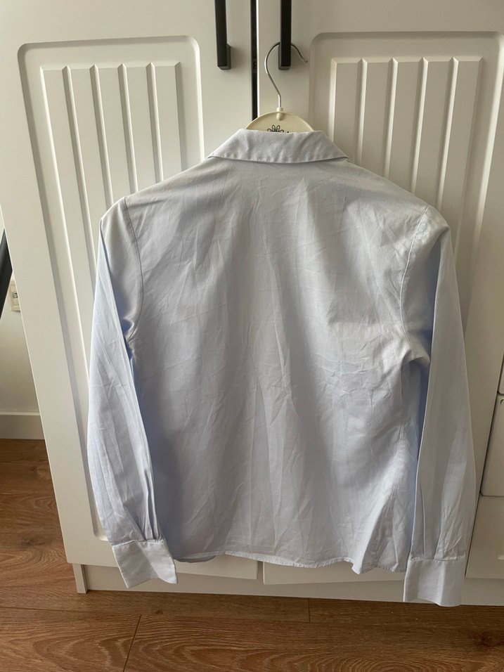 Düğmeli Beyaz Kadın Gömlek - Görsel 2