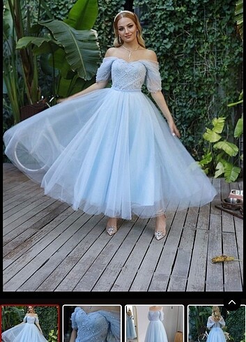 s Beden mavi Renk The Elsa abiye elbise