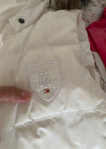 m Beden beyaz Renk Hilfiger Beyaz Kadın Puff Yelek