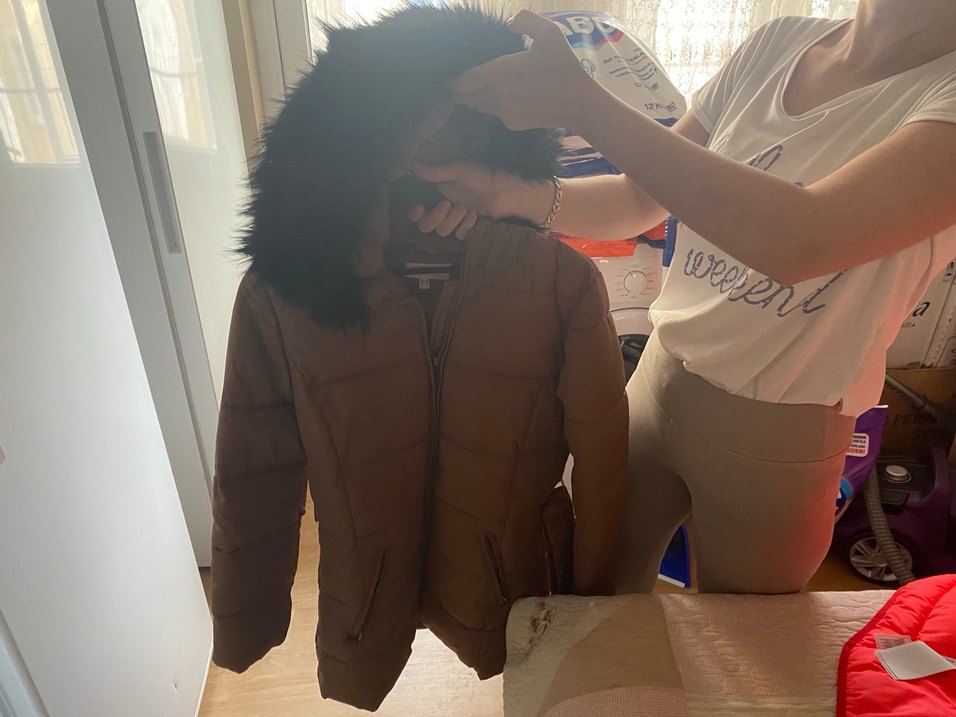 Koton Kahverengi Kürklü Kadın Kış Montu - Görsel 5