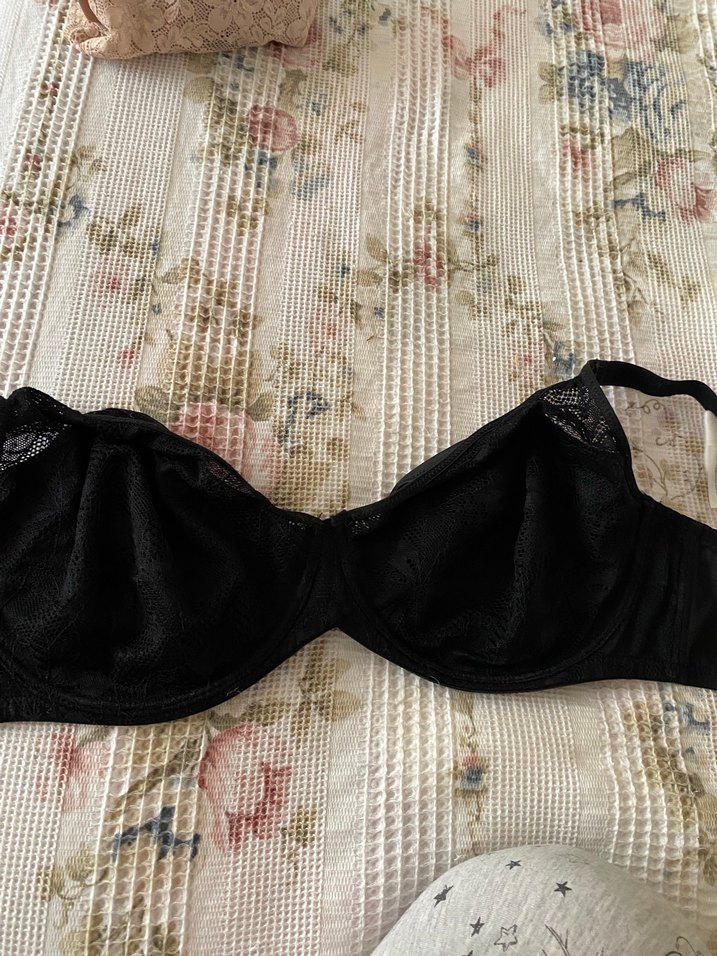 Penti Siyah Yılan Derisi Desenli Goth Sütyen - Görsel 2