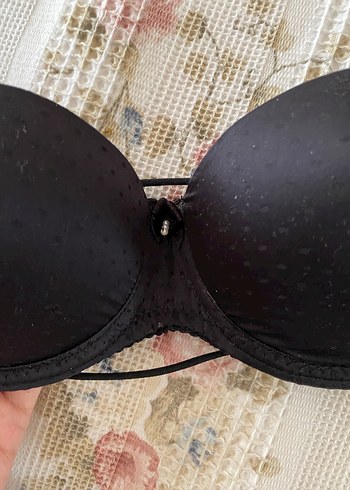 Siyah Goth Straplez Sütyen - Görsel 3