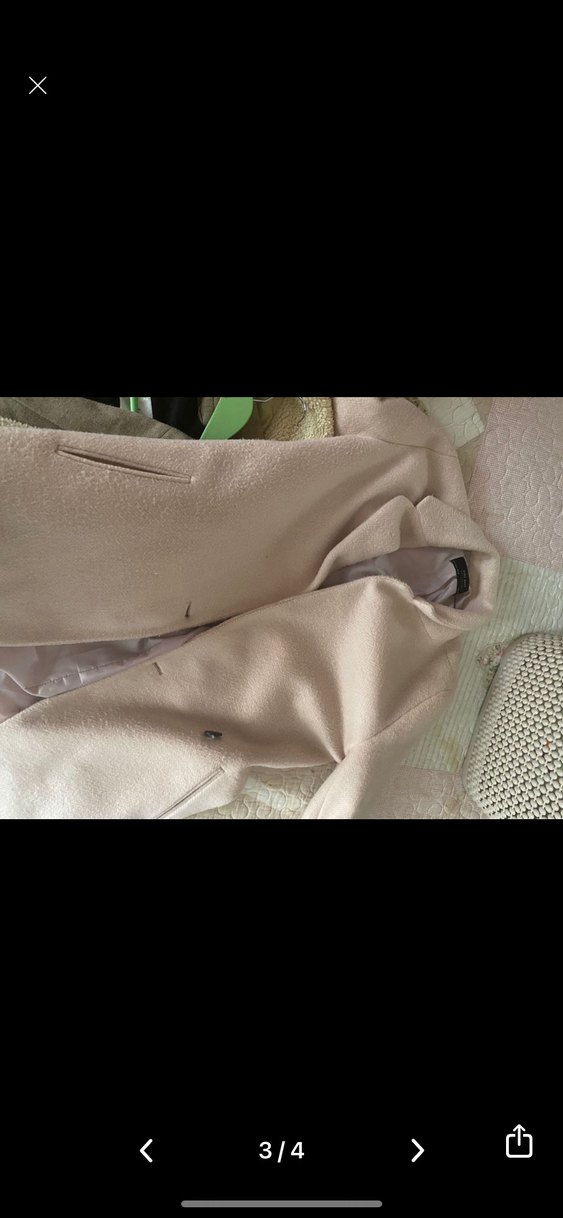 Zara Pudra Renk kaban - Görsel 3