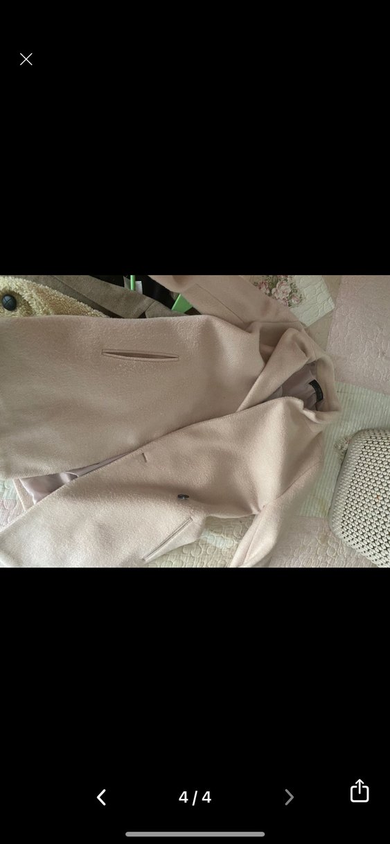 Zara Pudra Renk kaban - Görsel 2