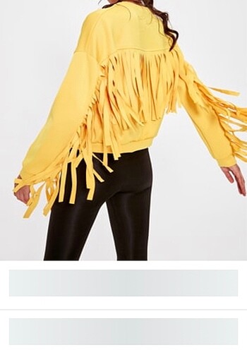 xs Beden sarı Renk Trendyol milla -püsküllü örme sweatshirt