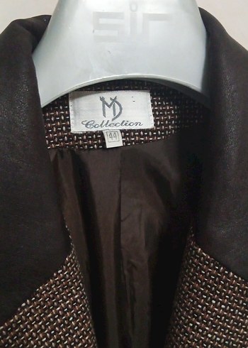 Düğmeli Kahverengi Kadın Blazer Ceket - Görsel 3