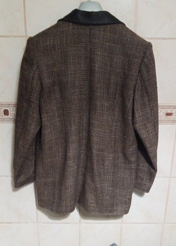 Düğmeli Kahverengi Kadın Blazer Ceket - Görsel 2