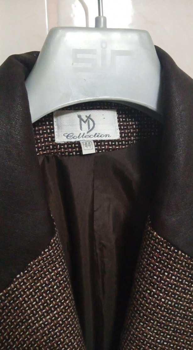 Düğmeli Kahverengi Kadın Blazer Ceket - Görsel 3