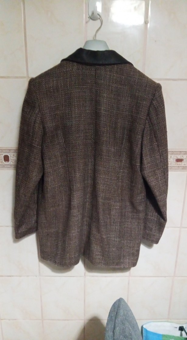 Düğmeli Kahverengi Kadın Blazer Ceket - Görsel 2