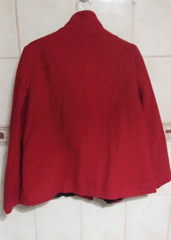 Bordo Fermuarlı Kadın kaban - Görsel 3