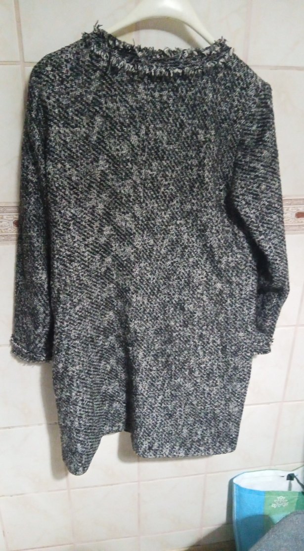 Gri  Uzun Kadın Kaban - Görsel 4