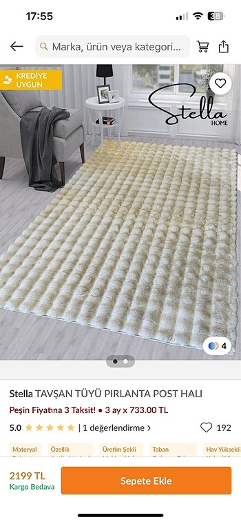 Tavşan tüyü halı