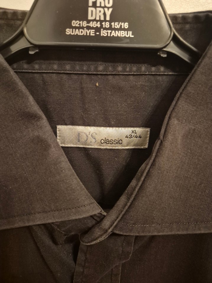 Gri Uzun Kollu Keten Erkek Gömlek - Görsel 3