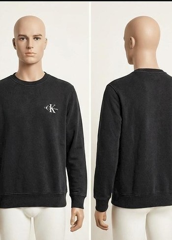 Calvin Klein Siyah Baskili Sweatshirt