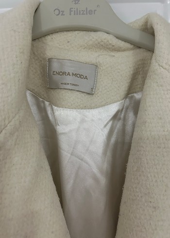 Bej Uzun Keten Kadın Palto - Görsel 5