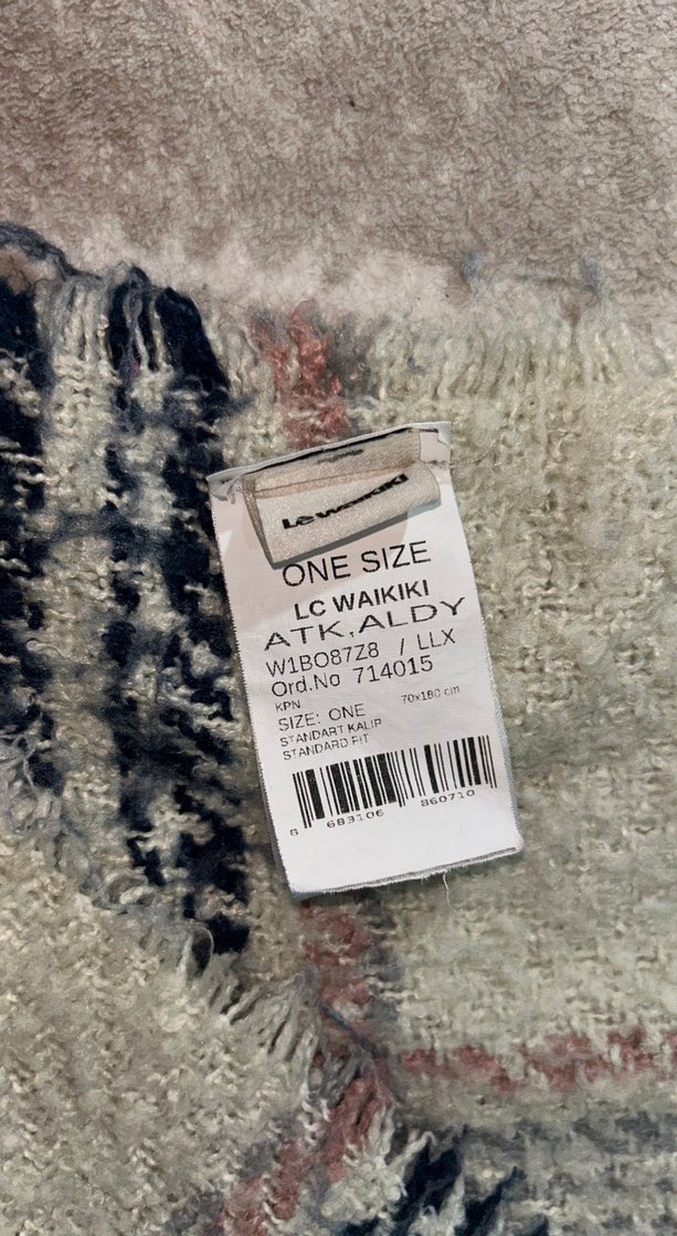 Gri Örgü Kadın Şal - Görsel 3