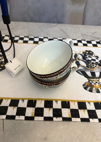 H&M Home Mavi Desenli porselen Fincan Takımı H&M marka