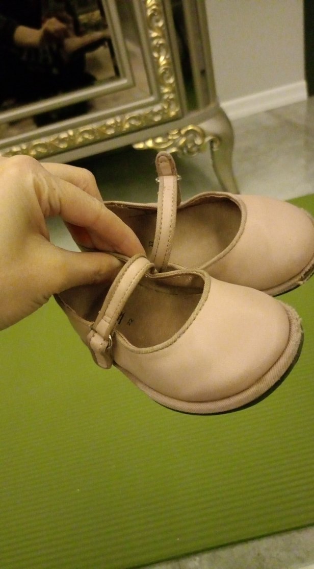 Kız Çocuk Pembe Tokalı Babet Ayakkabı - Görsel 2