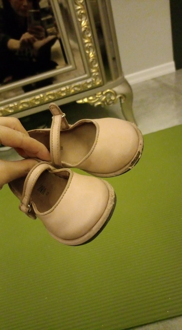 Kız Çocuk Pembe Tokalı Babet Ayakkabı - Görsel 5