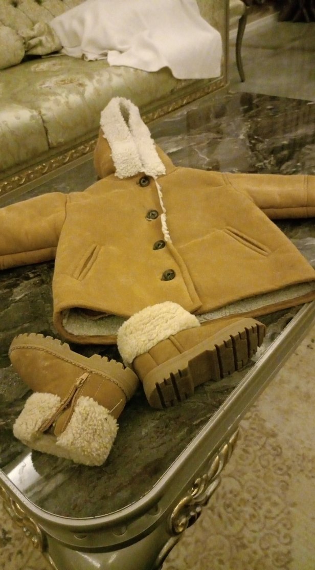 Kürklü Kapüşonlu Erkek Çocuk Kabanı - Görsel 2